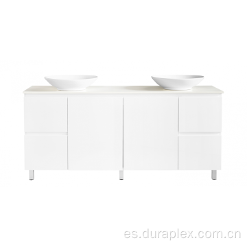 Gabinete de baño MDF con alto brillo blanco